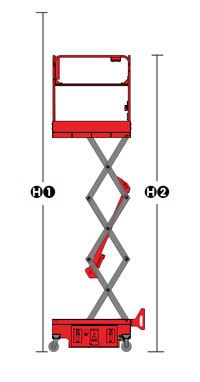 الارتفاع العمودي الأعلى الذي يمكن أن تصل إليه المنصة أثناء التشغيل